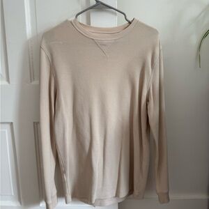 Eddie Bauer Men's Beige Crewneck Sweater